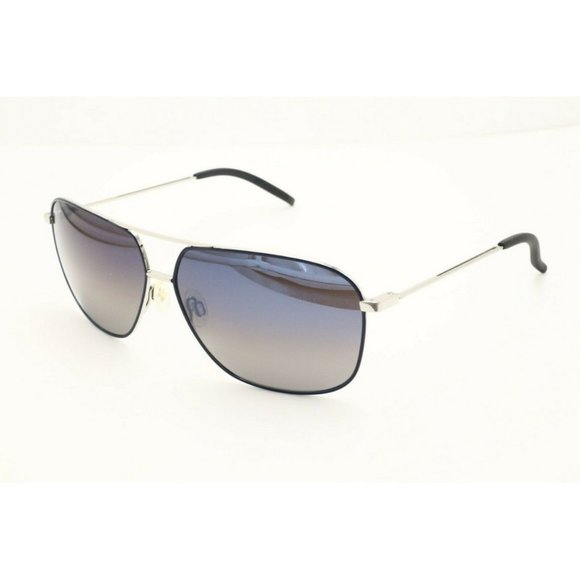 Maui Jim Kami MJ 778-06A Silver Aviator Sunglasses Gray Polarized Lens (C)